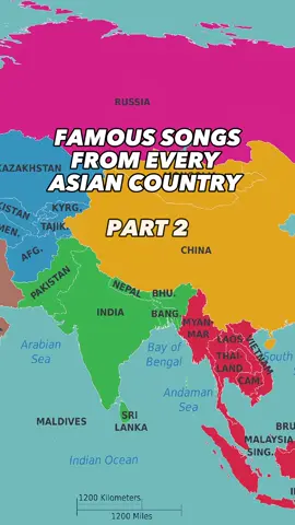 PART 2| Famous songs from every Asian Country #asian #asianmusic #asia #famoussongs #geography #maps 