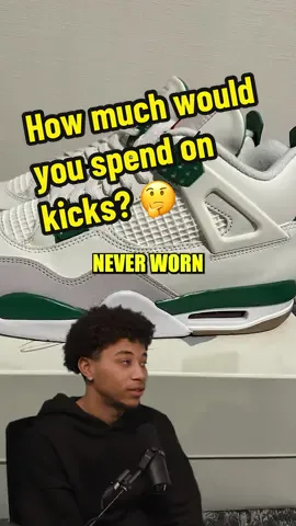 Whats the most money you’d spend on kicks? 💰 @Mike Kaufman @Zion #sneakers #money #nikesb #fashion #nike #dunks #explore #longervideos #debate #interview #longervideosontiktok 