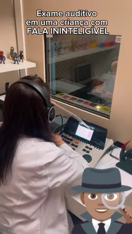 E hoje o paciente virou DETETIVE! 🕵️‍♂️ Mais um diagnóstico audiológico concluído com sucesso! #audiologia #audioinfantil #examesauditivos #exameauditivo #audiometria #cabine #audição #fono #fonoaudiologia 