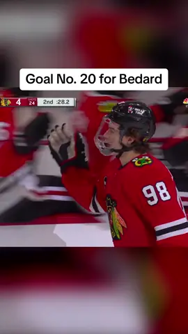 His third point of the night 🔥 #connorbedard #blackhawks #NHL #hockey