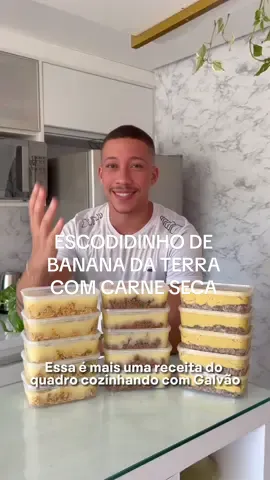 Escondidinho de banana da terra com carne seca! #carneseca #bananadaterra #escondidinho #marmita #marmitasdasemana #marmitasdasemana #cozinhandocomgalvao #marmitascongeladas 