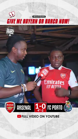 Watch the FULL INTERVIEW NOW VIA LINK IN BIO 📺 🔥 🗣️ 😅  #naijafootball #naijatiktok #tiktoknigeria #championsleague #sportsontiktok #levelupafrica #africanfootball Arsenal 1-0 Porto (4-2 pens) highlights 