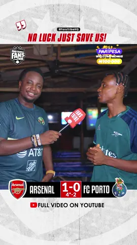 Watch the FULL INTERVIEW NOW VIA LINK IN BIO 📺 🔥 🗣️ 😅  #naijafootball #naijatiktok #tiktoknigeria #championsleague #sportsontiktok #levelupafrica #africanfootball Arsenal 1-0 Porto (4-2 pens) highlights 