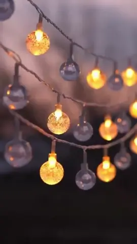 Solar light string LED crystal bubble ball water drops outdoor decorative lights garden lights#solar energy#light#led #decorate 