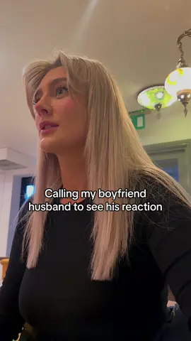 Calling my boyfriend husband to see his reaction #foryou #Relationship #husbandwife #foryoupage  