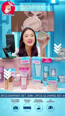❤️ Sekali tap sudah bisa membantu mengcover wajahmu secara menyeluruh! Yuk checkout Cover All Perfect Cushion di TikTok live✨ #skintificid #cushionfoundation #cushionskincare #cushionviral #cushionskintific 