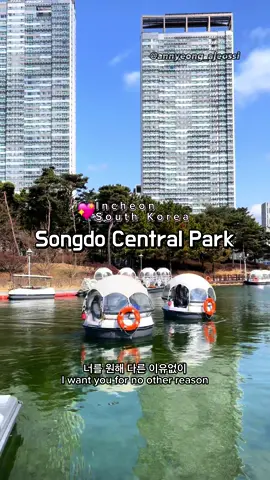 Songdo Central Park (송도 센트럴파크) in Incheon, South Korea 🇰🇷 is home to the Songdo Tri Bowl, G Tower, Canal Walk and many more places. Songdo is an excellent day trip #southkorea #대한민국 #틱톡여행 #fyp #traveltiktok #longervideo #kpop #kdrama #annyeongajeossi #incheon #송도센트럴파크 #송도 #songdocentralpark 