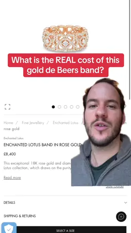 ❌ Wait until the end for the REAL cost of this de beers gold ring ❌ #debeers #labgrowndiamonds #jewellery #gold #gems #diamonds #resalevalue #manufacturingprice #handmade 