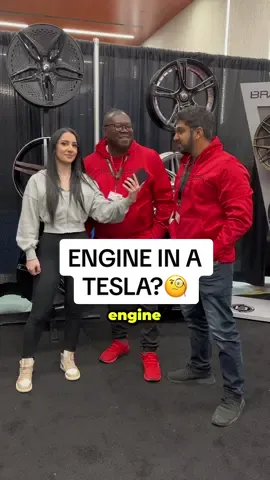 What engine would you put in a Tesla?🧐 #moodye46 #carquestions #carsoftiktok #carcommunity #carculture #tesla #autoshow 