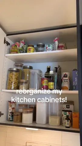 reorganize my kitchen cabinets with me. im so glad i finally did this, it was a MESS before #cleaning #cabinetry #kitchen #reorganizing #seattle #livingalone 