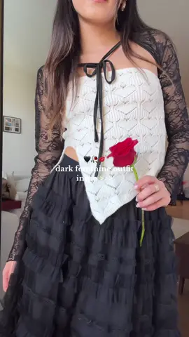 not my usual style, but kind of a vibe🖤 #OOTD #outfitinspo #darkfeminine #softgirlstyle #shopcider 