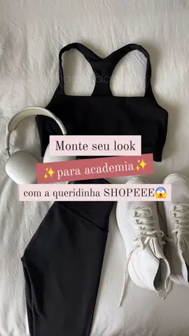 Achadinhos incríveis para te ajudar a montar seu look para academia✨️💖 🔎REELS 105 #achei #acheinashopee #shopee #dicas #utilidades #roupas #academia #look #moda #mulher #achadinhos #treino 