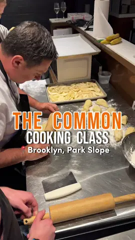 We went full-on cooking show cosplay at this class in Brooklyn, where we made 5 courses from scratch with the chef and owner of The Common restaurant. Keep an eye out on The Common Park Slope's Eventbrite page to experience it for yourself. #cookingclasses #thingstodoinnyc #brooklynevents #nycevents #cookingtiktok #thingstodo 