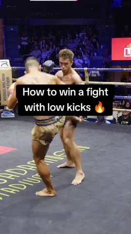 How to win a fight with low kicks 😬🔥 #muaythai #thaiboxing #muaythaifighter #muaythaitraining #kickboxing 