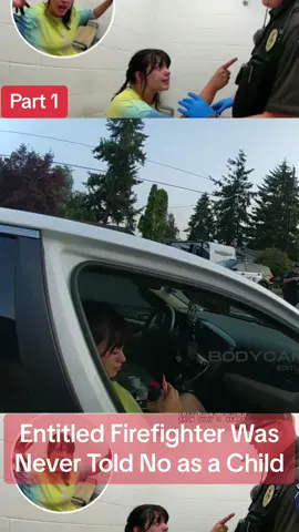 Entitled Firefighter Was Never Told No as a Child #cops #copsoftiktok #police #policeofficer #arrested #jail #lawenforcement #foryoupage #usa #flypシ 