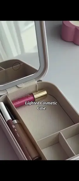 Lighted Cosmetic Case with Mirror✨ #lightedcosmeticcasewithmirror #cosmeticbag #cosmeticbagwithmirror #goodquality #supportsmallbusinessaffiliate 