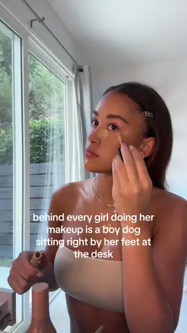 my emotional support fr🥹 #girlhood #makeup #grwm #boydogs 
