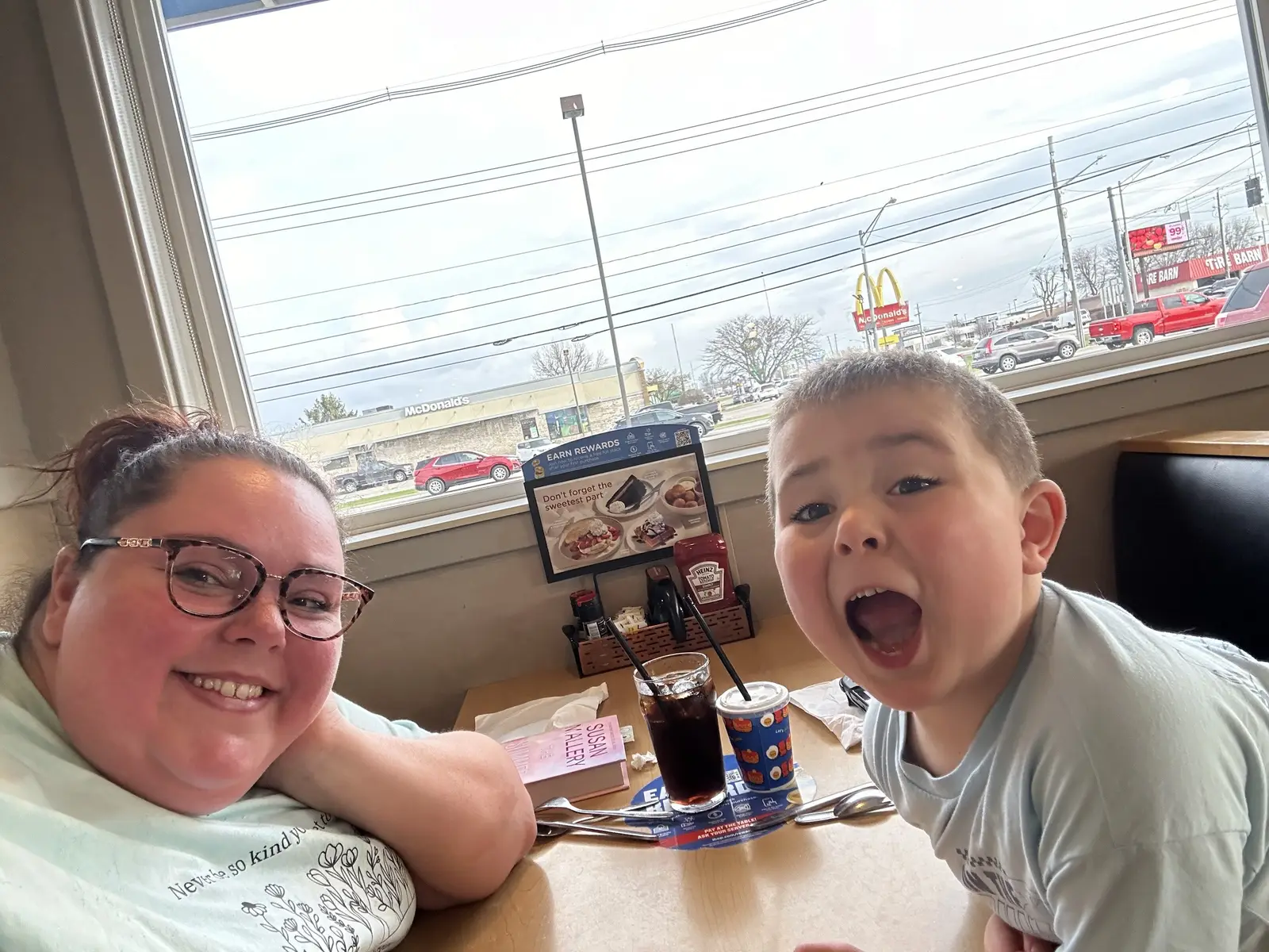 Took this goof yo his first Ihop experience while we waited on tires #meandmyboy #mommasboy #breakfastdate #fyp  #tiktokmom #momstakeovertiktok #momcontent #tiktokmomsclub #tiktokmomsover30 #contentcreators 