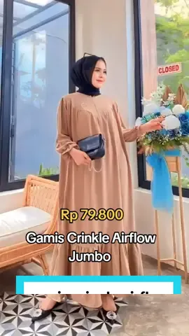 Gamis Crinkle Airflow Jena Jumbo Polos Kekinian Fashion Muslim Wanita Mewah Elegan Dress Dewasa #ramadanekstraseru #rumahyeepakaianpriawanita  #gamiscrincleairflow #CapCut 