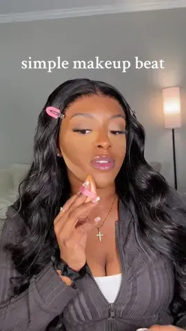calling all my simple makeup girls! #makeuptok #blackgirlmakeup #simplemakeup #beginnermakeup 