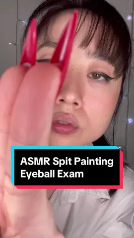 ASMR Spit Painting Eye Exam & New Eye Color?! #asmr #asmrtiktoks #fyp #foryoupage #asmraccent 