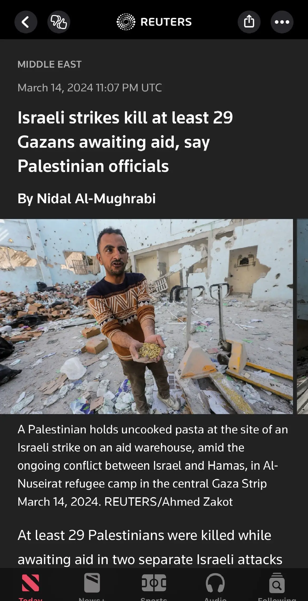 There is so much suffering. Stay strong Palestine 