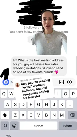 Replying to @-/- #greenscreen sending a wedding invite to a company…to get free gifts? Crazy #smallbusinessproblems #smallbusinessfail #weddingdrama #bachelorettegifts #bachelorettedrama #weddinginvites 