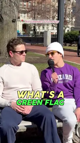What are your green flags? ✅  #student #college #northeastern #northeasternuniversity #manonthestreet #streetinterview 