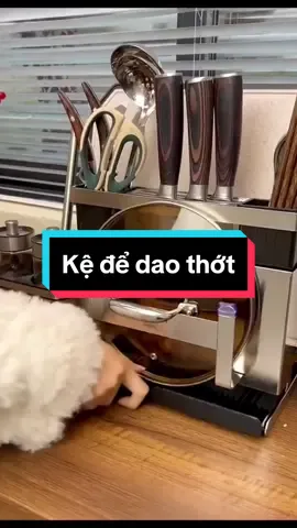 Kệ để dao thớt nhà bếp inox, có khay hứng nước đa năng, tiện lợi #kedaothotdanang #xuhuong #vairal 