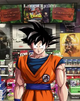 Goku works at gamestop! #goku #anime #gokusolos #leonkennedy #gaming #animememes #animetiktok #ai #fyp 