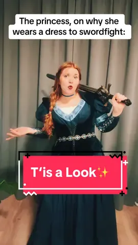 It‘s a certain look, honey💅😎🌈 @Creative_ladytoday  #Cosplay #dnd #renfair #taverncore #redhead #runawayprincess #dndtiktok #ttrpgcommunity #pansexuał #lesbianhunter #ladyknight #armstreet #swordswoman #larp #ttrpgtok 