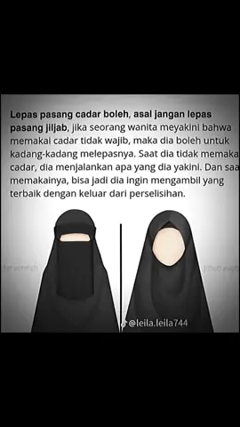 🗣️: emang boleh,lepas pasang cadar? 🧕🏻: boleh aja Shi, asal jangan lepas pasang hijab☺️ pahamkan🤗 #storyislami #quotesislam #wanitabercadar #muslimah #sunah #wajib #reminder #hijab #bissmillah#istiqomah #maasyaaallahtabarakallah 