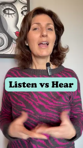 Conosci la differenza tra LISTEN e HEAR? #inglese #madrelingua #english