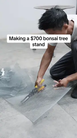 This is how a artistic bonsai tree stand is made
