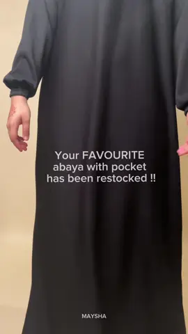 All sizes have been restocked we got half of our restock quantity. We released it as soon as we can as we know a lot of you were waiting for this restock. In Sha Allah we’ll add more quantity in abut a weeks time too.  Sizes available -50,52,54,56,58 and 60 A size chart is available on our website.  #abaya #eid #Ramadan #hijab #plainabaya #fyp 