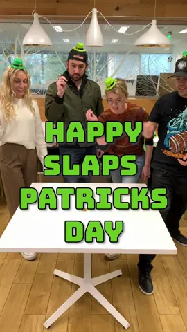 Happy Slap Patrick's Day! Where the game is made up and the points don't matter! 🍀 #stpatricksday #brookeandjeffrey 