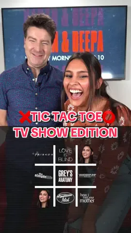Tic Tac Toe: TV Show Edition #️⃣ Answer the question, get the square. 3 in a row wins! @Daryn Jones @Deepa Prashad 