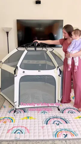 The sun is definitely doing something to me ☀️😎 I’m so ready to be outside this summer and already using my new pop up tent! Bring on the beach days 🏖️ @Thrasio Brands #popuptent #momfinds #momproducts #babybeachday #beachday #babyproducts #newmom #giftsforbabies 