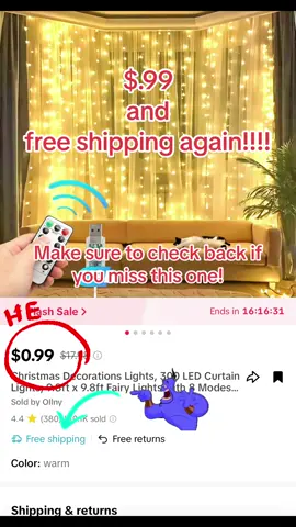 Keep checking back if you miss it! These are on sale again! #curtain #light #freeshipping #sale #tiktokmademebuyit #shop #trending #popular #lights #fyp #foryou #foryoupage #for #you #viral #trending 