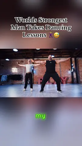 Worlds strongest man learns how to dance (Kind Of) 😂🤦‍♂️ #worldstrongestman #strongman #dancelessons #dancing #dancer #dance #brianshaw #wsm #foryou #fyp #viral 