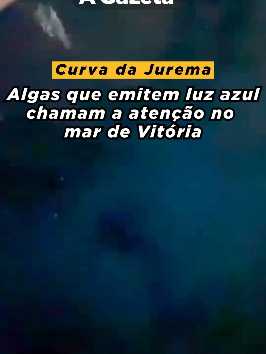 Algas que emitem luz azul chamam a atenção e encantam canoeiros no mar de Vitória #agazetaes #mar #sea #natureza #fy #foryou #fyp