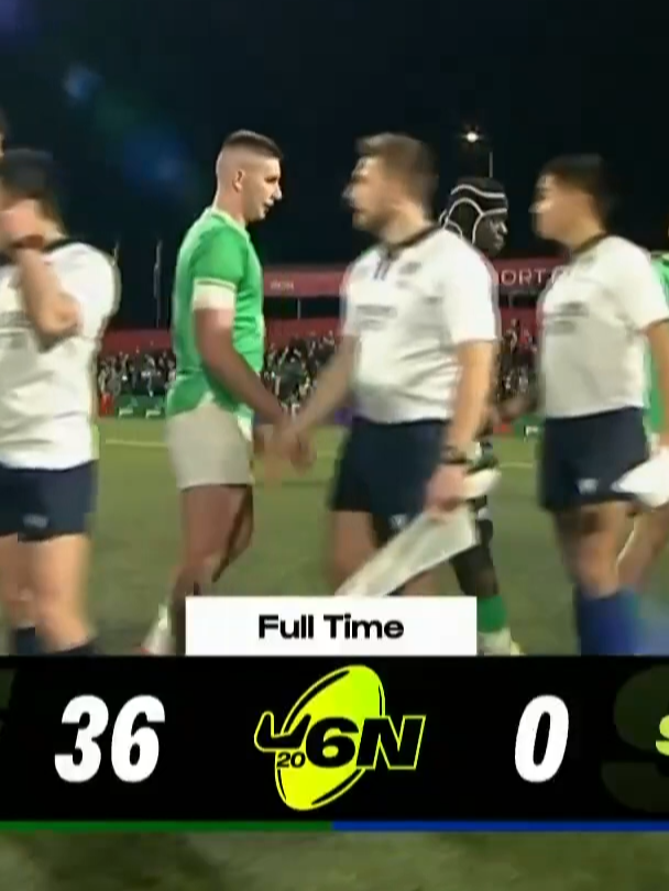 Full-time scenes at Virgin Media Park as Ireland beat Scotland 36-0 in their final game of the U20 Six Nations Championship!  At the full-time whistle Ireland await the result of France v England to find out if they've won a third straight championship! #IREvSCO #SixNationsU20 #SixNationsRugby #Rugby #IrishRugby