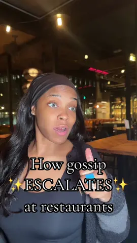 The gossip starts at one thing and turns into a whole other thing 😂 but the gossip shall be spread ✊🏾 #DTLA #servertiktok #restaurantproblems #bartendersoftiktok #serverlife #bartenderlife #tippingculture #loveisblind #loveisblindseason6 #clayandad 