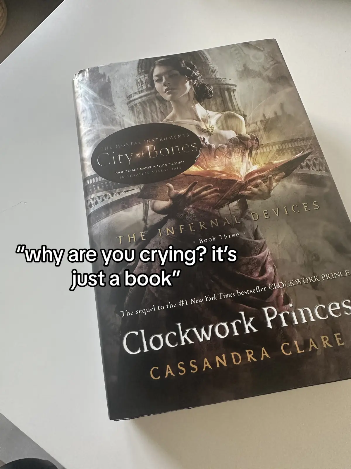 It actually pained me to reread the epilogue to find this quote #cassandraclare #theinfernaldevices #willherondale #clockworkprincess #shadowhunters #BookTok #booktokcanada #bookish #fantasyreader #romantasy