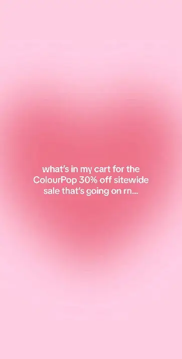 30% off sitewide sale going on now!! HURRY!! ⌛️ #colourpop #colourpopcosmetics #colourpopsale 