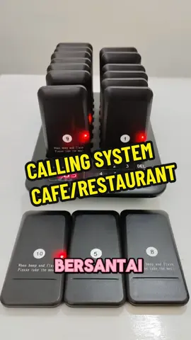 Kalian kalau punya cafe atau restoran wajib banget punya alat ini. Ini adalah Wireless Calling System Restaurant Pager.  📝 Fitur - Meninimalisir Antrian - Mampu Bertahan 20 jam - Dapat Terhubung Hingga 998 Pager 📝 Kelengkapan - 1x Pager Restoran Antrian Wireless Call - 16x Pager - 1x Adaptor - 1x Panduan Penggunaan Langsung Check out di keranjang 💛 #pager #alatkasir #cafe #restoran #termurah #bergaransi 