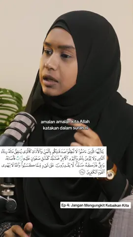 Ep 4: Mengungkit Kebaikan Kita Segala yang kita lakukan, apabila diungkit kembali. Maka ia menjadi debu di mata Allah. Yang seawalnya ikhlas, kemudian segala tanggungjawab disebut dan segala bantuan diberitahu kembali. Maka dimana keikhlasan tadi kerana Allah? Hati hati bila kita nak mengingatkan seseorang, hati-hati bila dalam keadaan marah. Hati-hati apa yang keluar dari lidah kita wahai teman. Susah payah kita jalankan tanggungjawab kita, jangan salah gunakan kuasa kita hingga kita terungkit amalan kita tanpa disedari. ◇ Ustazah Rawida - Pengasas Al Jannah Quran Academy Singapura • Let's learn to recite the Quran/Pray | Jom belajar Ngaji/Solat🌹 Al Jannah Quran Academy One on One Recitation Coaching  Pakar Pembimbing Ngaji dari Asas hingga Fasih Iqra/Tilawati - Muqaddam - Al Quran Personal/Group Recitation Coaching (Registration Form) link: https://cutt.ly/Vkb6fTU  Or whatsapp Ustazah Rawida @91152216🌹 #ustrawida #AJQAsg #AJQA #tajwidsg #ngajisg #alquransg #kelasngajisg #belajarngajisg #kelastajwidsg #quransg #recitequransg #ngajionlinesg #readquransg #hurufhijaiyah #hijaiyahletters #fiqhclasssg #aqidahclasssg #kelasaqidahsg #kelasfiqhsg #ramadhansg #ramadansg #bersihkanhati #sucikanhati #kukuhkanqalbu