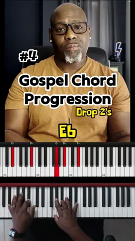 #4 EASY Piano Lesson using Drop 2 piano chords | The Key of Eb . . . . . #chordsforbeginners #pianolessons #pianolearning #beginnerpianolessons #beginnerpianolesson #beginnerpianotips #tiktokpianolessons #easypianolessonss #drop2chords #drop2voicingpiano