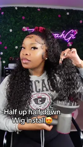 This half up half down was so cuteee and this QUALITY EATSSS DOWNNN😍😍🔥 Hair :@Premium Lace Wig 💗 ★Wig Code: PW532 ★Hair Type:100% Brazilian Virgin Hair ★Hair Length:26 inch ★Hair Texture:Deep Curly ★Hair Color:Natural Color   ★Wig Cap: HD13x6 Lace Wig ★Hair Density:180% #halfuphalfdown #curlyhair #hairstyle #hairtutorial #inspo #wigs #fypシ 