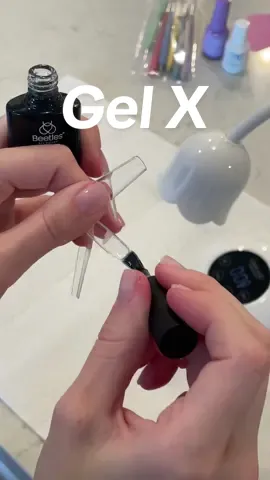 My gel x routine, this will have your nails on foreverr🎀 #gelx #athomenails #nailinspo 